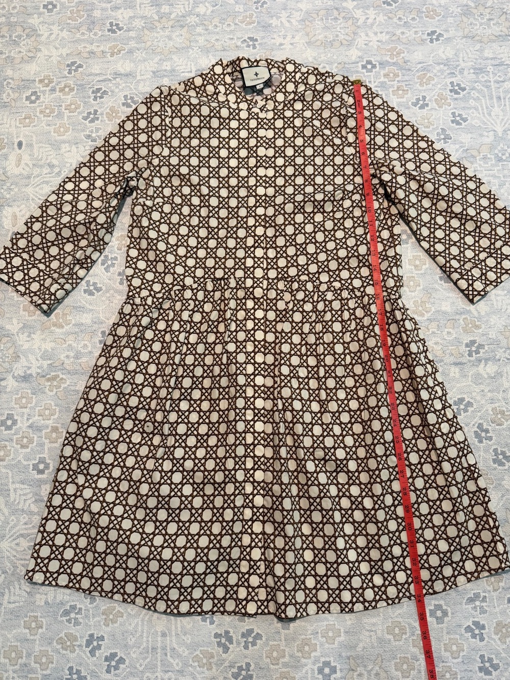 Tuckernuck Dress - Birch Cane Royal Shirtdress, Cotton, Button, Summer, Preppy - Picture 10 of 13